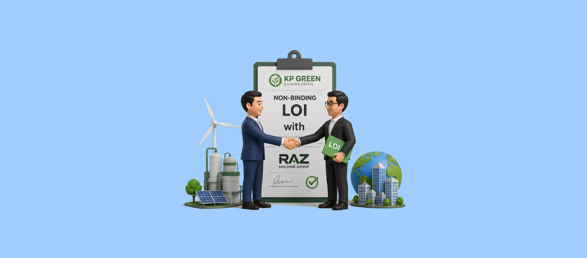 KP Green Engineering Signs Non-Binding Letter of Intent with Raz Holding Group